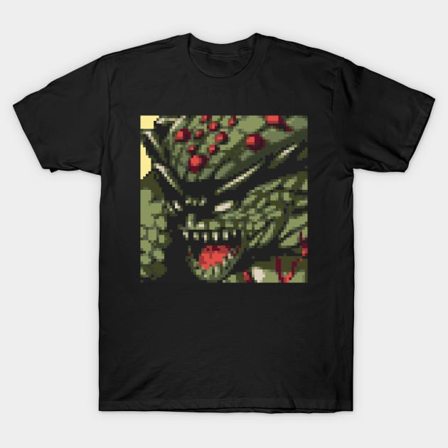 Resident Evil Hunter Pixel Art T-Shirt by AlleenasPixels